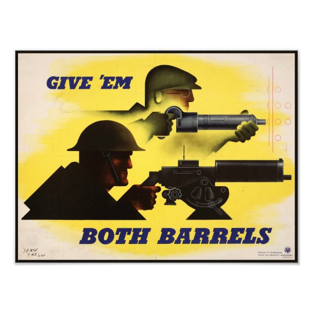 Beide Barrels, Militär und Industrie, Kriegsbemühu Fotodruck (Vorne)