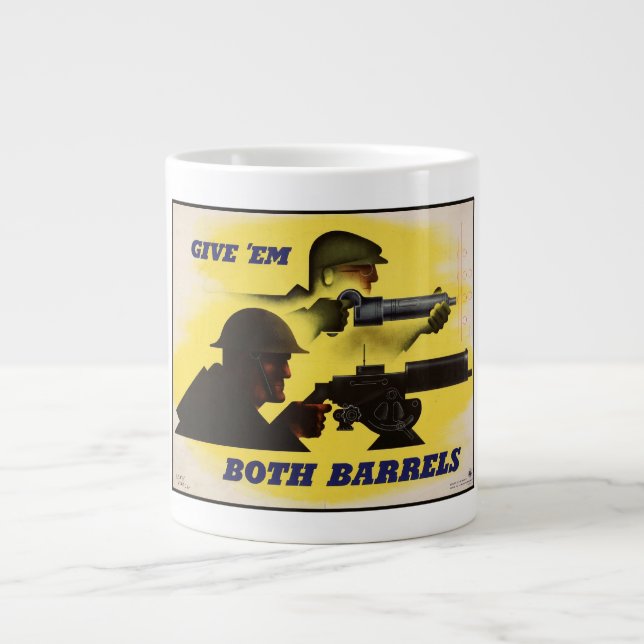 Beide Barrels, Militär und Industrie, Kriegsbemühu Jumbo-Tasse (Vorderseite)