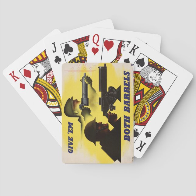 Beide Barrels, Militär und Industrie, Kriegsbemühu Spielkarten (Rückseite)