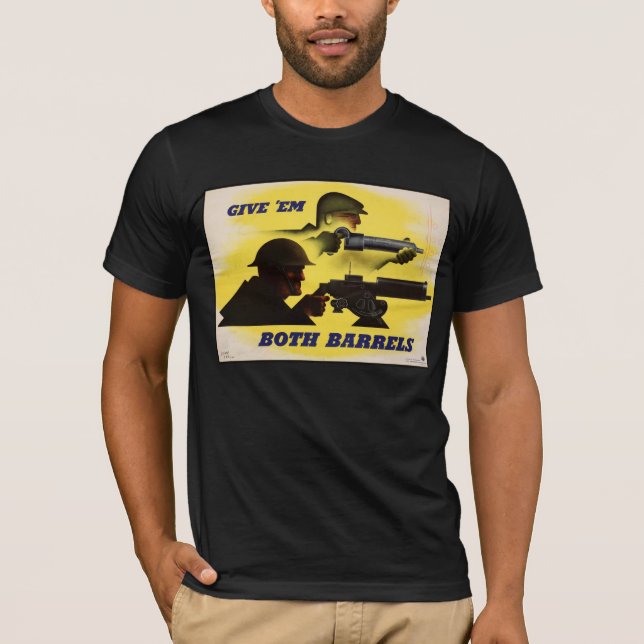 Beide Barrels, Militär und Industrie, Kriegsbemühu T-Shirt (Vorderseite)
