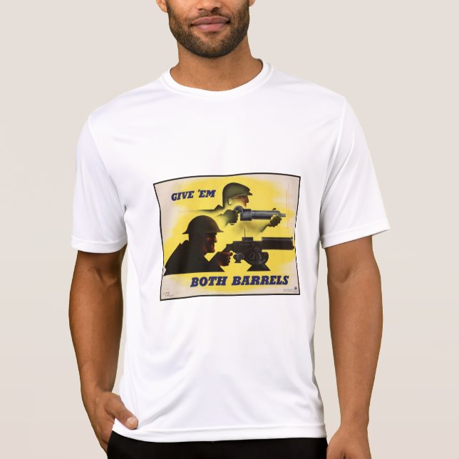 Beide Barrels, Militär und Industrie, Kriegsbemühu T-Shirt (Vorderseite)