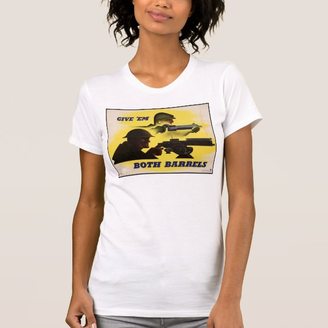 Beide Barrels, Militär und Industrie, Kriegsbemühu T-Shirt (Vorderseite)