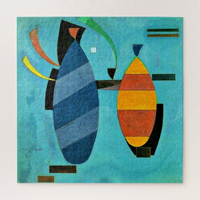 Beide gestreift, bunte Kunstwerke von W. Kandinsky (Vertikal)