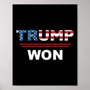 (beide Seiten) Funny Trump gewann Trump 45_47. Was Poster