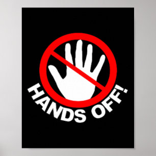 (beide Seiten) Hände aus Protest lustig Vintag Poster