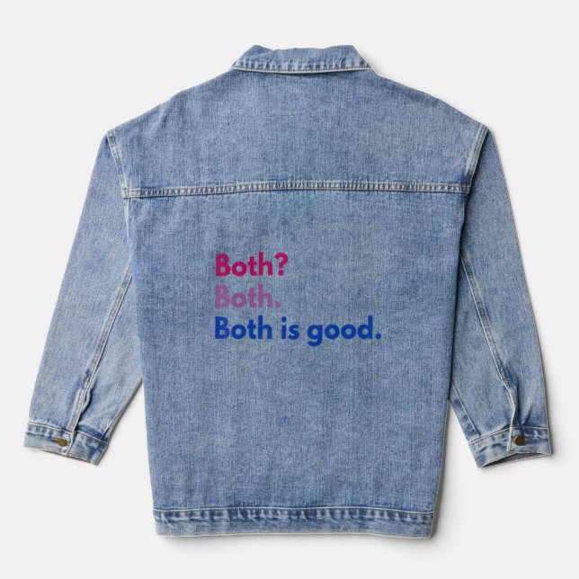 Beides ist ein gutes Sprichwort Jeansjacke (Rückseite)