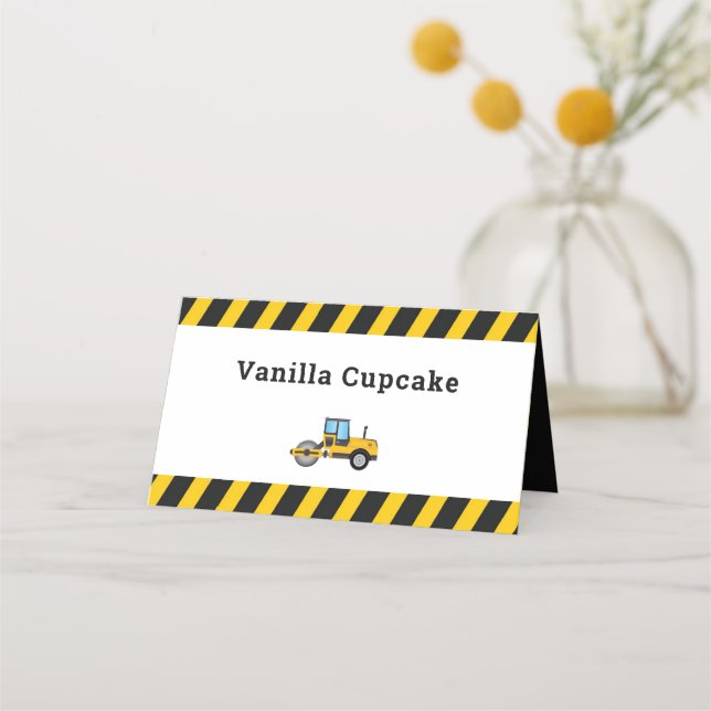 Beides Platzkarte Niedliche Bautransporter (Vorderseite)