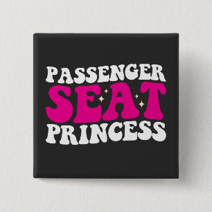 Beifahrersitz Prinzessin Mädchen Auto Groovy Retro Button
