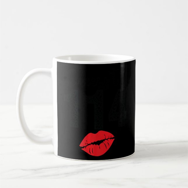 Beifall auf 114 Jahre Lippen glücklich Geburtstag  Kaffeetasse (Links)