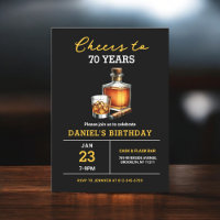 Beifall auf 70 Jahre Whiskey Cigar Bourbon Geburts