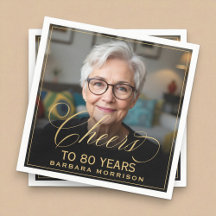 Beifall auf 80 Jahre Geburtstag Foto Gold Black