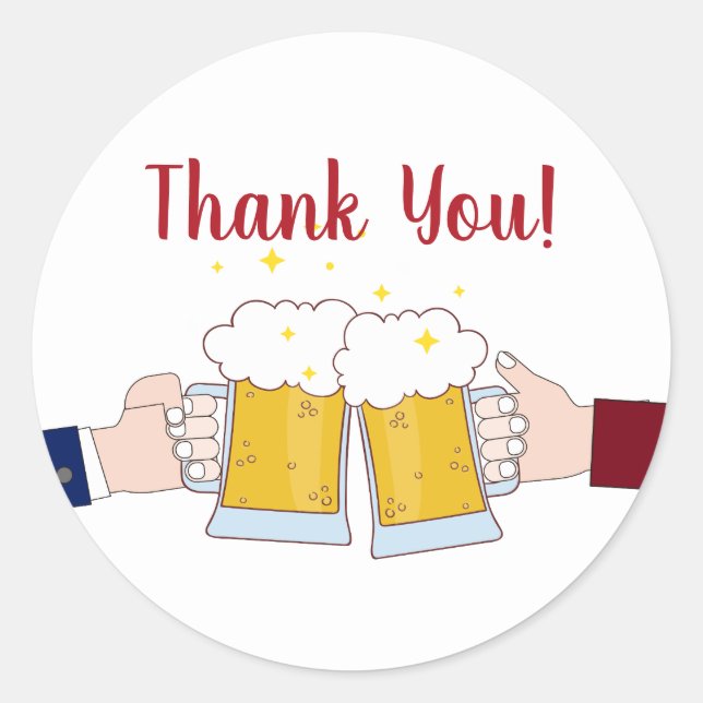 Beifall, Bier, Bier danke Ihnen Aufkleber (Vorderseite)