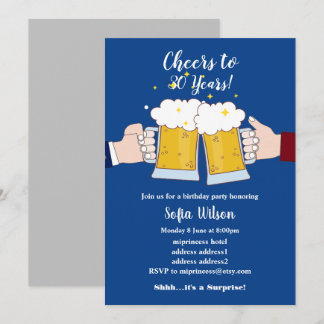 Beifall, Bier, Geburtstagsfeier Einladung
