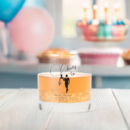 Beifall elegantes Ehepaar minimalistisch Whiskyglas