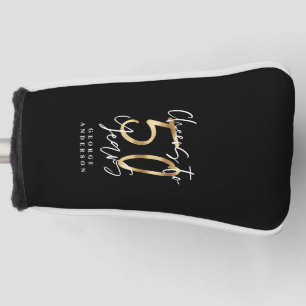 Beifall für 50 Jahre modernes Schwarz und Gold Golf Headcover