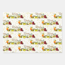 Beifall für das New Year Cocktails Drinks Abendess Geschenkpapier Set