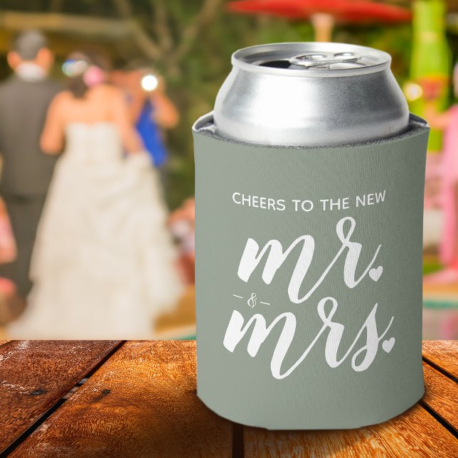 Beifall für den neuen Herrn & Mrs. Wedding Dosenkühler (Cheers To The New Mr. & Mrs. Wedding Can Cooler)
