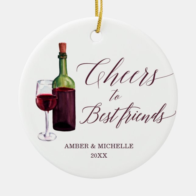 Beifall für die besten Freunde Personalisierten We Keramik Ornament (Vorne)