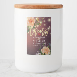 Beifall für die Hochzeit Burgund Blumengestreichel Lebensmitteletikett