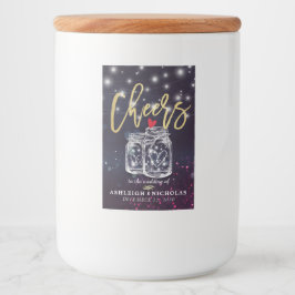 Beifall für die Hochzeit Chic Mason Jar Lila Licht Lebensmitteletikett