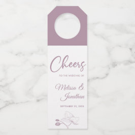 Beifall für die Hochzeit delikaten Orchideen Brauc Flaschenanhänger