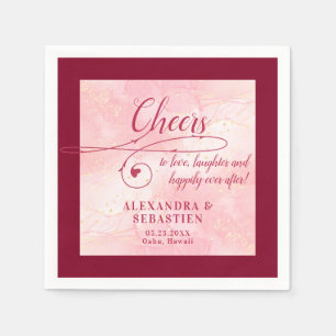 Beifall für die Liebe Elegantes Script Burgundy Ho Serviette