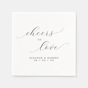 Beifall für die Liebe Minimalistischer SkriptWeddi Serviette