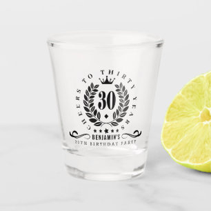 Beifall für dreißig Jahre Personalisiert 30. Gebur Schnapsglas