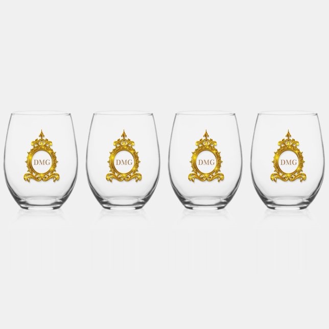 "Beifall für Personalisierte Elegance: Set des Tri Weinglas Ohne Stiel (Vorderseite)