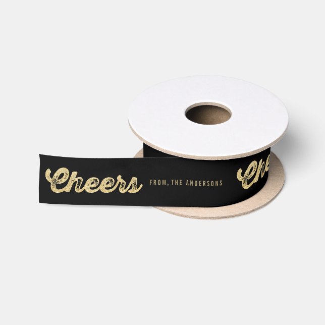 Beifall-GoldGlitzer-Name-Feiertags-Band Satinband (Spule)