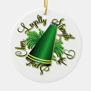 Beifall-grüne und gelbe Qualitäts-Foto-Verzierun Keramik Ornament