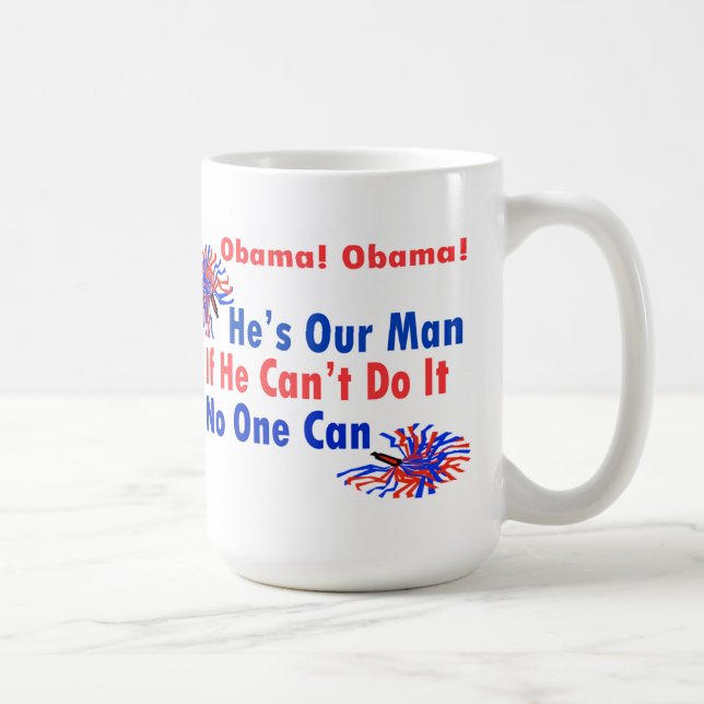 Beifall Obama Pom Poms Kaffeetasse (Rechts)