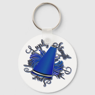 Beifall-schwarze blaue und weiße Qualitäten Schlüsselanhänger