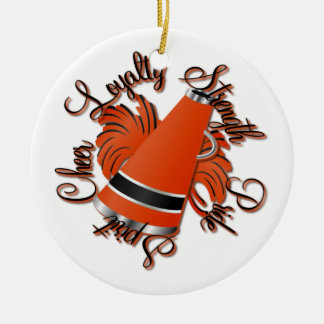 Beifall-schwarze und orange keramik ornament