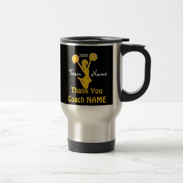 Beifall-Trainer-Geschenke mit 4 Textboxen mit Reisebecher (Rechts)