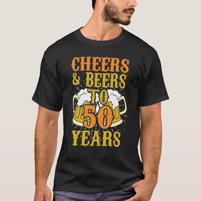 Beifall u. Biere zu 50 Jahren 50. T-Shirt (Vorderseite)
