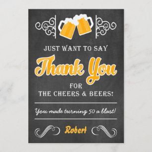 Beifall-und Bier-50. Geburtstag danken Ihnen zu Dankeskarte