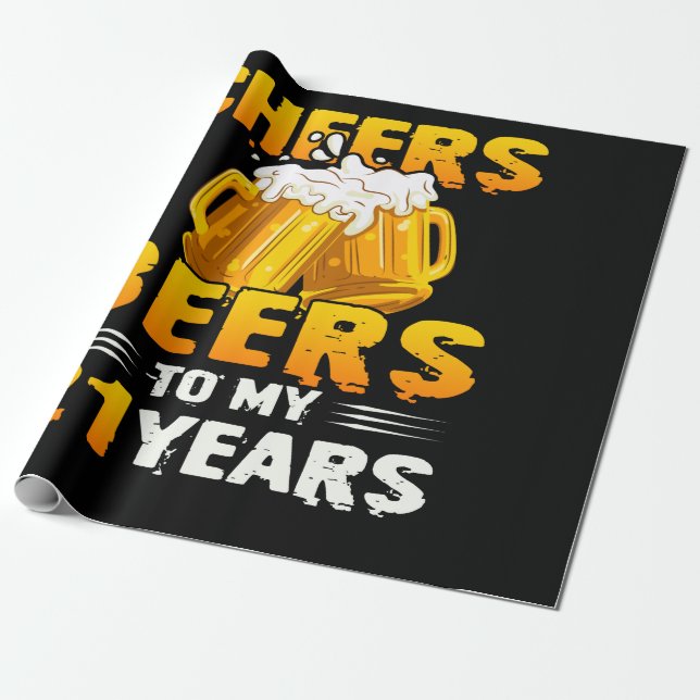 Beifall und Bier für mein 21-jähriges 21. Geburtst Geschenkpapier (Ungerollt)