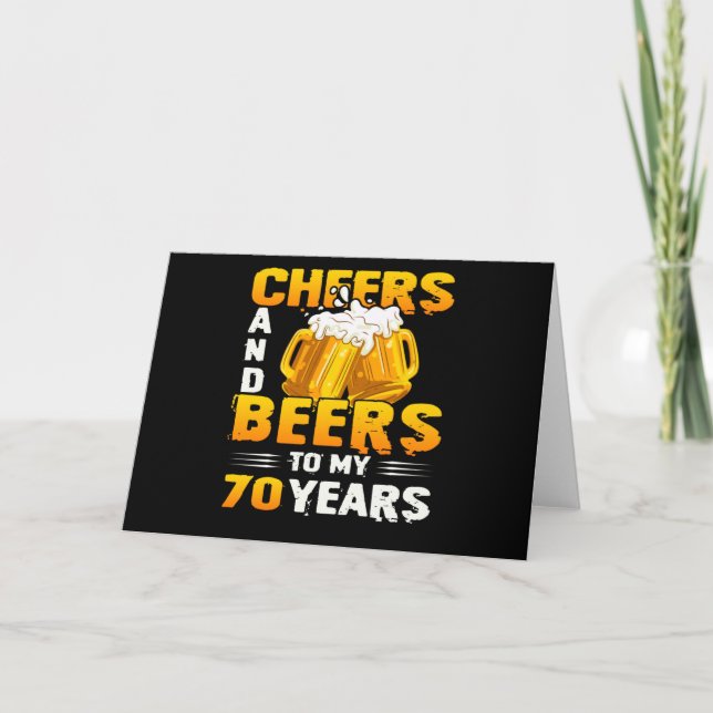 Beifall und Bier für mein 70-jähriges 70. Geburtst Karte (Vorderseite)