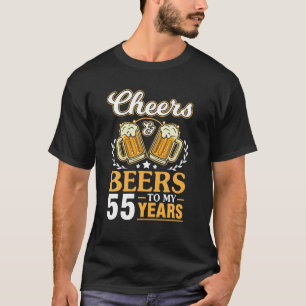 Beifall und Biere für meine 55 Jahre glücklich Geb T-Shirt