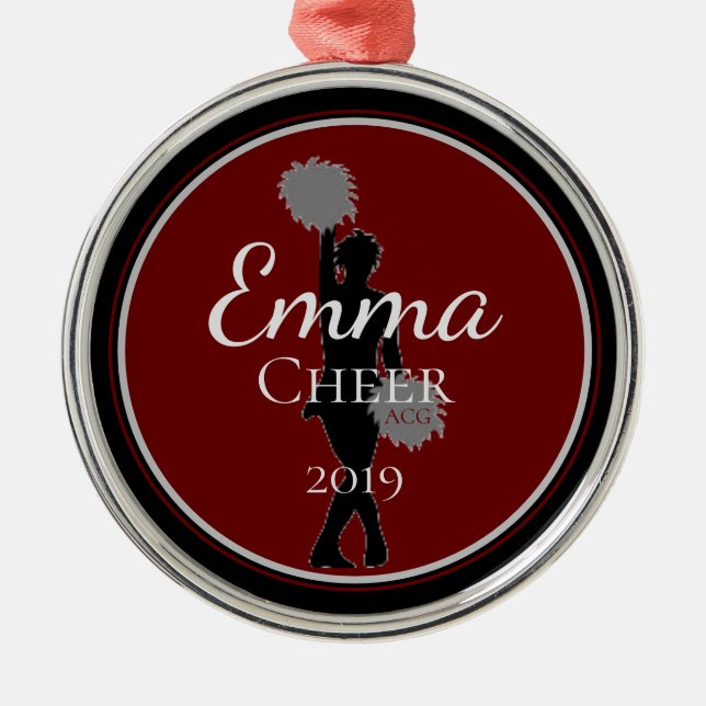Beifall-Verzierungs-Cheerleader Ornament Aus Metall (Vorne)