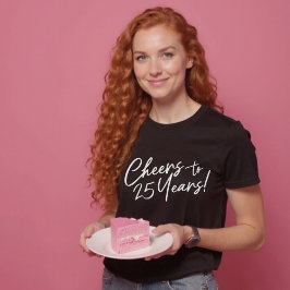 Beifall zu 25 Jahren Geburtstagspartei oder Jahres T-Shirt