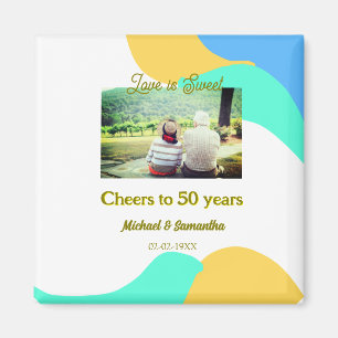 Beifall zu 50-jähriger Liebe ist Sweet Retro Magnet