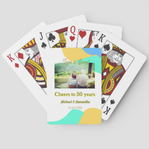 Beifall zu 50-jähriger Liebe ist Sweet Retro Spielkarten
