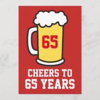 Beifall zu 65 Jahren des Bier-65. Party