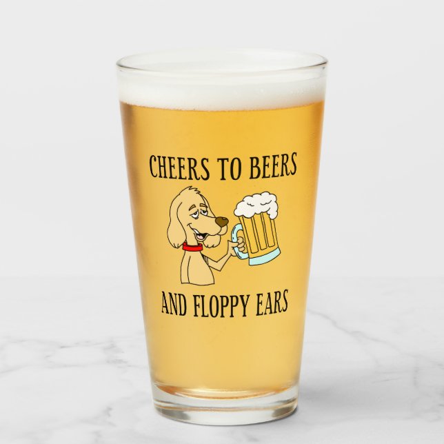 Beifall zu den Bieren und zum schlaffen Ohr-Hund Glas (Vorne (Gefüllt))