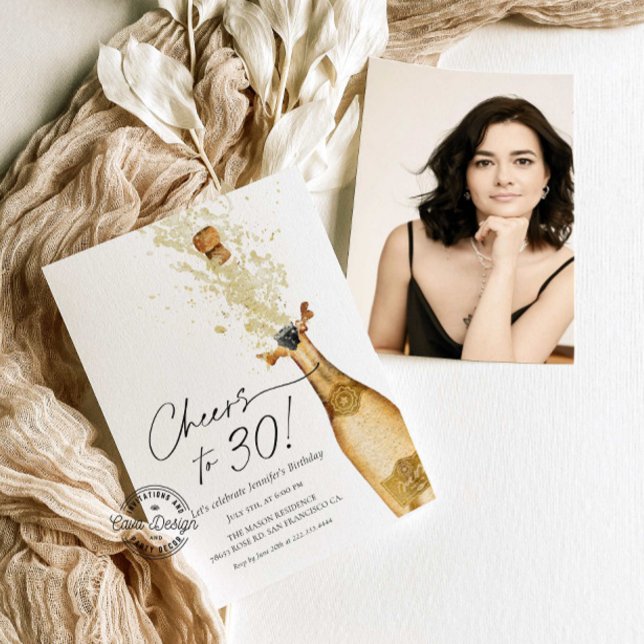 Beifall zum 30. Geburtstag Foto Einladung (Von Creator hochgeladen)