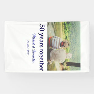 Beifall zum 50-jährigen Jubiläum hinzufügen Name F Banner