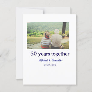 Beifall zum 50-jährigen Jubiläum hinzufügen Name F Postkarte