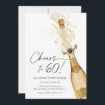 Beifall zum 60. Geburtstag Foto Einladung<br><div class="desc">Lass uns bis 60 Toast machen! Pop Sie mit unserer Geburtstagskarte "Champagner-Themed Invitation Card". Ein Meilenstein zum Geburtstag zu feiern ist immer ein besondere Anlass, und wie kann man das besser machen als mit einem Party zum Thema Champagner? Diese Einladungskarte ist ideal für jeden, der 60 Jahre alt ist und...</div>